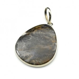 Кулон агат моховой "Капля " 32*38мм.