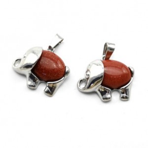 Кулон Слон 25*22мм с авантюрином (иск.) Кулон Слон 25*22мм с авантюрином (иск.)