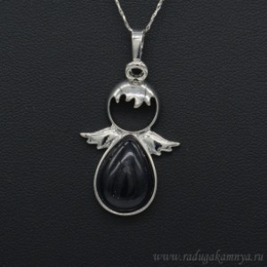 Кулон Ангел (капля) 22*34мм из авантюрина синего (иск.) Кулон Ангел (капля) 22*34мм из авантюрина синего (иск.)