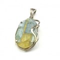 Кулон аквамарин 24*35мм.