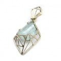 Кулон из аквамарина 21*42мм.