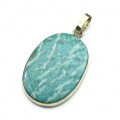 Кулон с амазонитом "Овал" 26*36мм