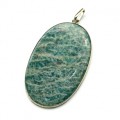 Кулон с амазонитом "Овал" 35*61мм.