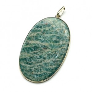 Кулон с амазонитом "Овал" 35*61мм.