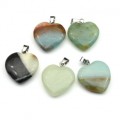 Кулон в виде сердца 20*20мм из амазонита