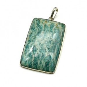 Кулон из амазонита "Прямоугольник" 28*43мм.
