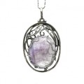 Кулон с аметистом 31*41мм.