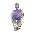 Кулон из аметиста 25*45мм. Кулон из аметиста 25*45мм.