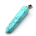 Кулон из бирюзы (имитация) кристалл 11*49мм (иск.)