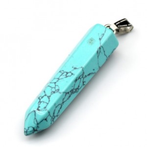 Кулон из бирюзы (имитация) кристалл 11*49мм (иск.)