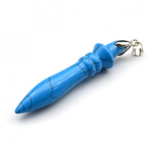 Кулон с бирюзой (имитация) 12*53мм (иск.)