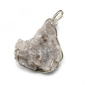Кулон горный хрусталь 34*43мм.