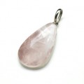 Кулон с розовым кварцем 21*37мм.