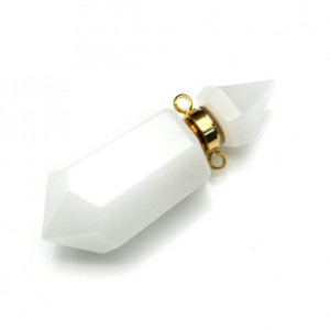 Парфюмерный флакон-кулон из кварца 14*14*42мм