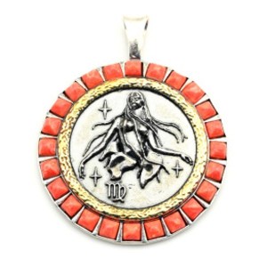 Кулон С 925 с кораллом (имитация) "Дева" 33мм, 9,63гр (иск.) Кулон С 925 с кораллом (имитация) "Дева" 33мм, 9,63гр (иск.)