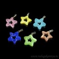 Набор кулонов 50шт из кошачьего глаза (синт.) "Звезда" цвет ассорти. (иск.)