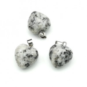 Кулон сердечко из лабрадорита искусственного 15*15мм (иск.)