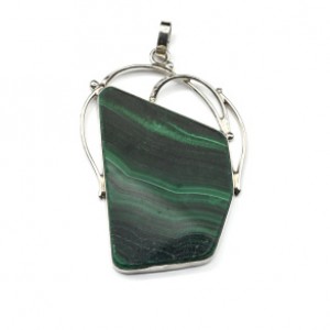 Кулон с малахитом 40*51мм
