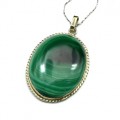 Кулон с малахитом "Овал" 34*44мм. Кулон с малахитом "Овал" 34*44мм.