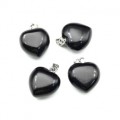 Кулон сердце из обсидиана 15*15мм
