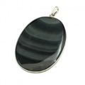 Кулон с обсидианом радужным "Овал" 40*58мм.