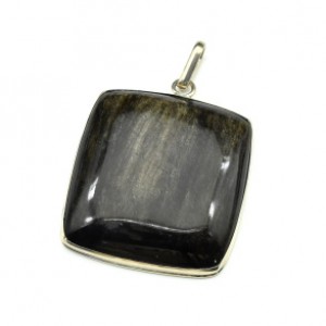 Кулон с золотым обсидианом 32*35мм. Кулон с золотым обсидианом 32*35мм.