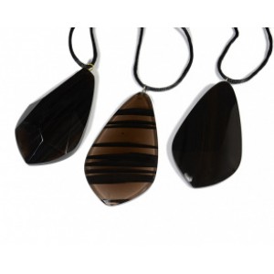 Кулон из обсидиана королевского "Капля" 41*74мм. Кулон из обсидиана королевского "Капля" 41*74мм.