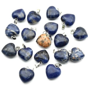 Кулон сердце из содалита 15*15мм