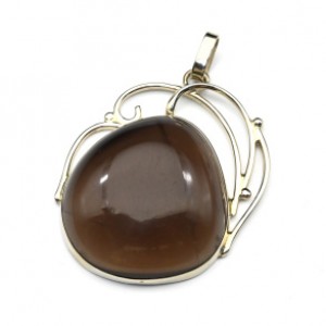 Кулон раухтопаз 36*45мм.