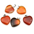 Кулон в виде сердца 20*20мм из сердолика