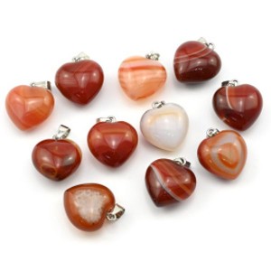 Кулон Сердце 20*20мм из сердолика