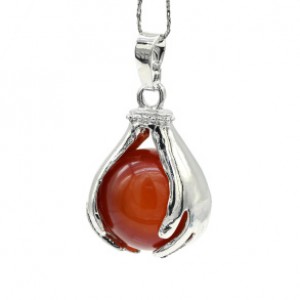 Кулон Шар в ладонях 18*23мм с сердоликом Кулон Шар в ладонях 18*23мм с сердоликом