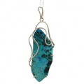 Кулон из хризоколлы 28*69мм.