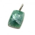 Кулон с флюоритом "Прямоугольник" 25*36мм.