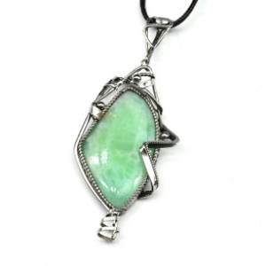 Кулон хризопраз 34*63мм.