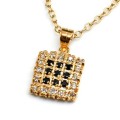 Кулон позолота с цирконом черным и белым (иск.) Кулон позолота с цирконом черным и белым (иск.)