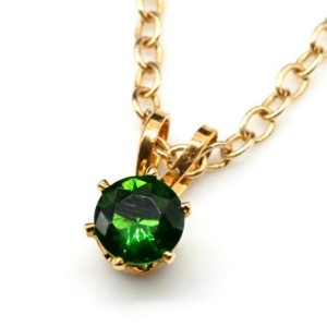 Кулон с позолотой "Круг" из циркона зелёного (иск.) Кулон с позолотой "Круг" из циркона зелёного (иск.)