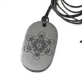 Кулон из шунгита "Жетон Звезда Давида" 25*45мм