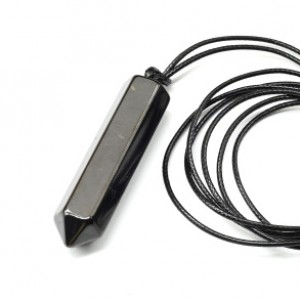 Кулон из шунгита "Карандаш" 40*10мм полированный