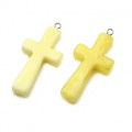 Крестик на шею из янтаря 20*38мм цвет молочный (иск.) Крестик на шею из янтаря 20*38мм цвет молочный (иск.)