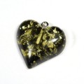 Кулон из янтаря сердечко 23*23мм зеленый (иск.) Кулон из янтаря сердечко 23*23мм зеленый (иск.)