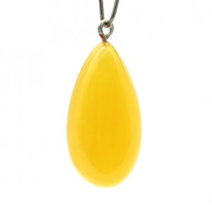 Кулон из янтаря капелька 16*32мм медово-молочный (иск.)
