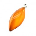 Кулон женский из янтаря "рис" с гранями 16*35мм цвет светло-коньячный (иск.)