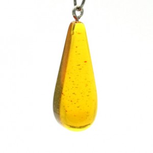 Кулон из янтаря капелька 12*33мм цвет медовый (иск.)