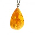 Кулон из янтаря "слеза" 14*28мм цвет светло-коньячный (иск.)