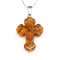 Крестик на шею из янтаря 22*28мм цвет коньячный (иск.) Крестик на шею из янтаря 22*28мм цвет коньячный (иск.)