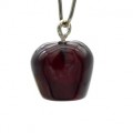 Кулон из янтаря "яблочко" 11*11мм вишня (иск.) Кулон из янтаря "яблочко" 11*11мм вишня (иск.)