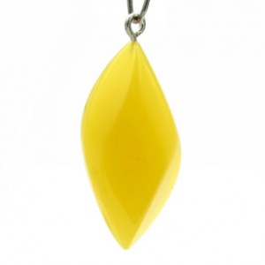 Кулон из янтаря "русалка" 22*47мм цвет медово-молочный (иск.)