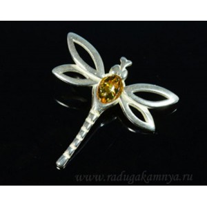 Кулон с янтарём в посеребрении "стрекоза" 25*25мм медовый (иск.) Кулон с янтарём в посеребрении "стрекоза" 25*25мм медовый (иск.)