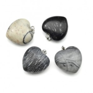 Кулон Сердце 25*25мм из яшмы мраморной Кулон Сердце 25*25мм из яшмы мраморной
